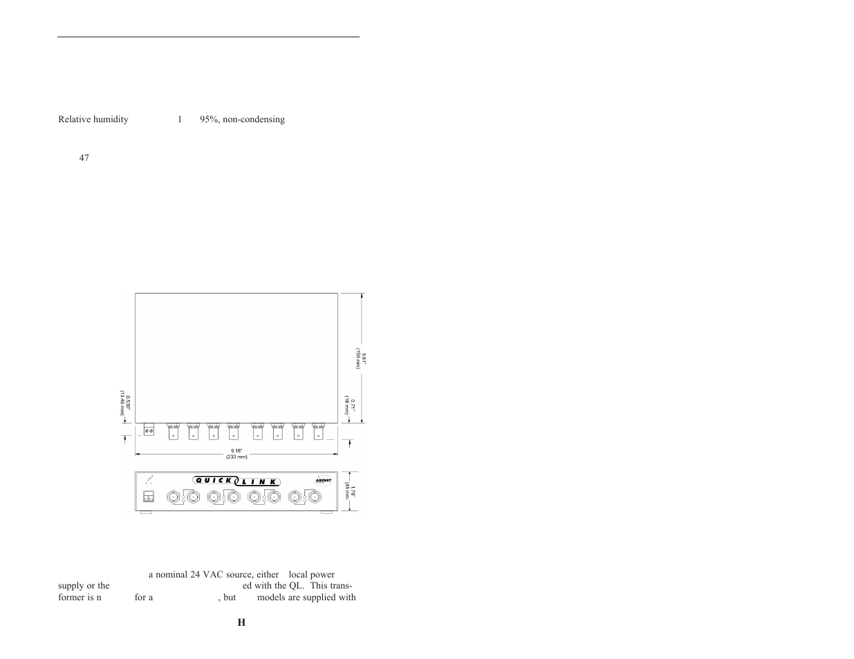 Specifications, Environmental, Regulatory compliance | Functional, Power requirements, Mechanical, Installation | Contemporary Control Systems QuickLink Active Hubs User Manual | Page 2 / 8