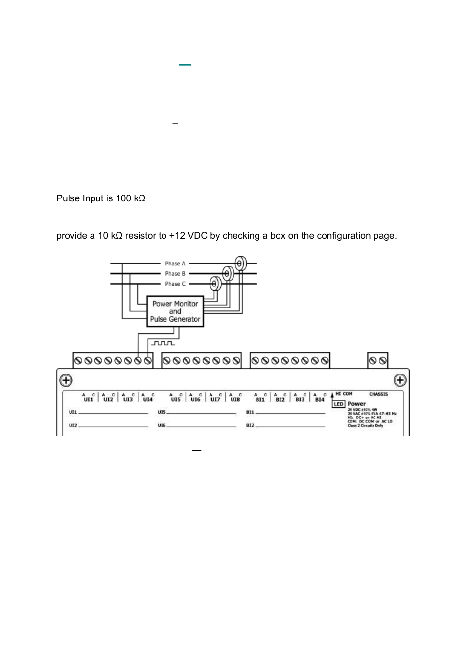 5 universal input — configured as pulse input, Universal input, Configured as pulse input | Contemporary Control Systems BAScontrol20 User Manual User Manual | Page 18 / 53