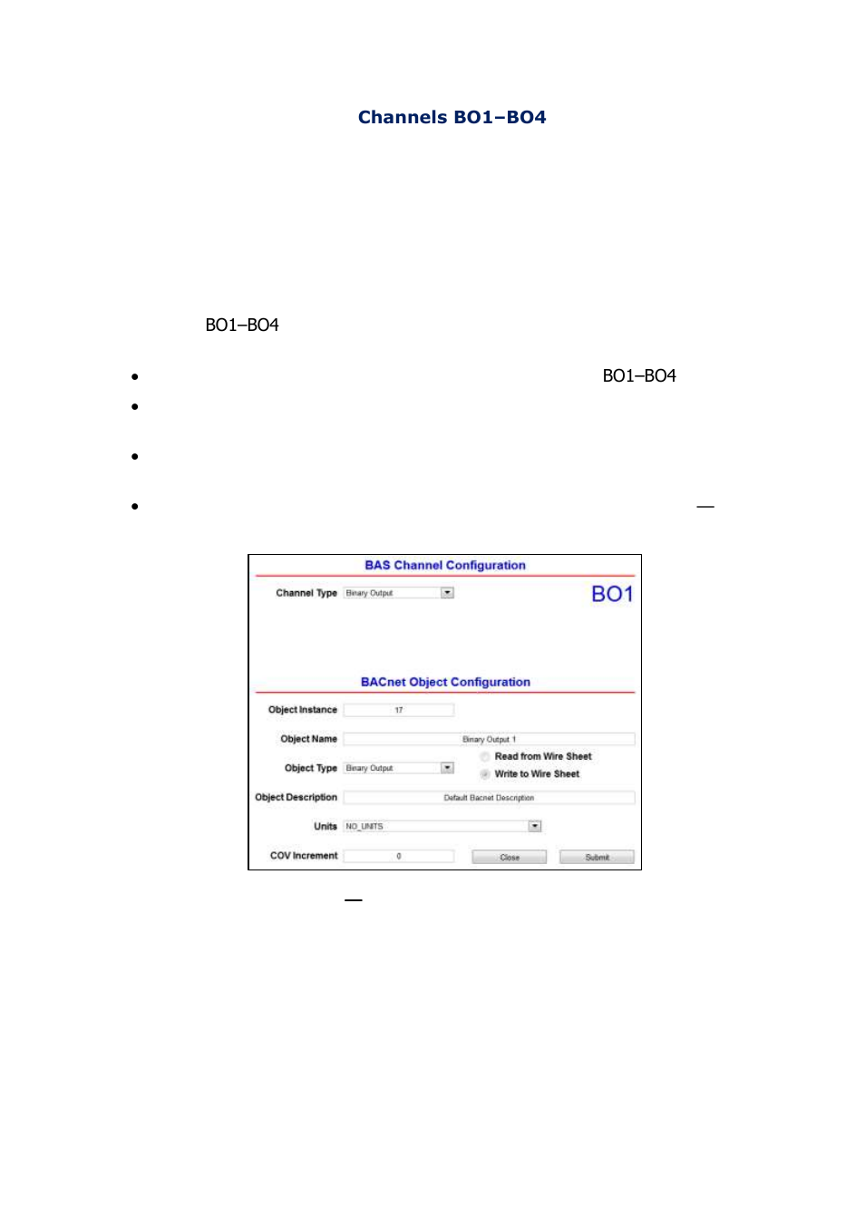 7 binary outputs (channels bo1–bo4) | Contemporary Control Systems BAScontrol20 User Manual User Manual | Page 39 / 53