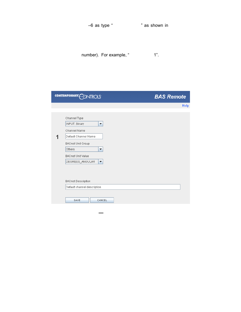 3 binary input configuring, Binary input configuring | Contemporary Control Systems BASremote User Manual (firmware 3.1.x) User Manual | Page 40 / 78