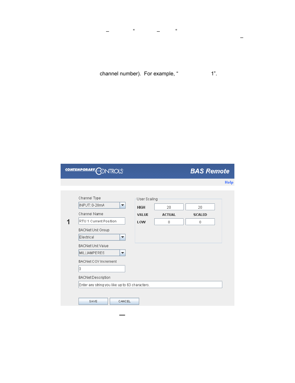 4 current input configuring, Current input configuring | Contemporary Control Systems BASremote User Manual (firmware 3.1.x) User Manual | Page 41 / 78