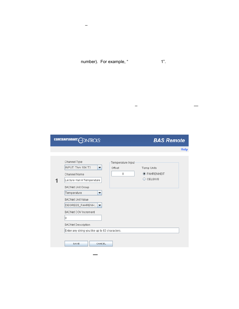 6 thermistor input configuring, Thermistor input configuring | Contemporary Control Systems BASremote User Manual (firmware 3.1.x) User Manual | Page 43 / 78