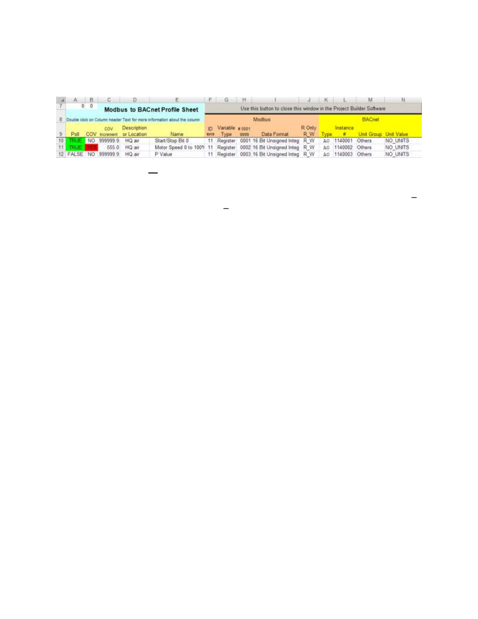1 editing modbus to bacnet profile sheets | Contemporary Control Systems BASremote User Manual (firmware 3.1.x) User Manual | Page 67 / 78