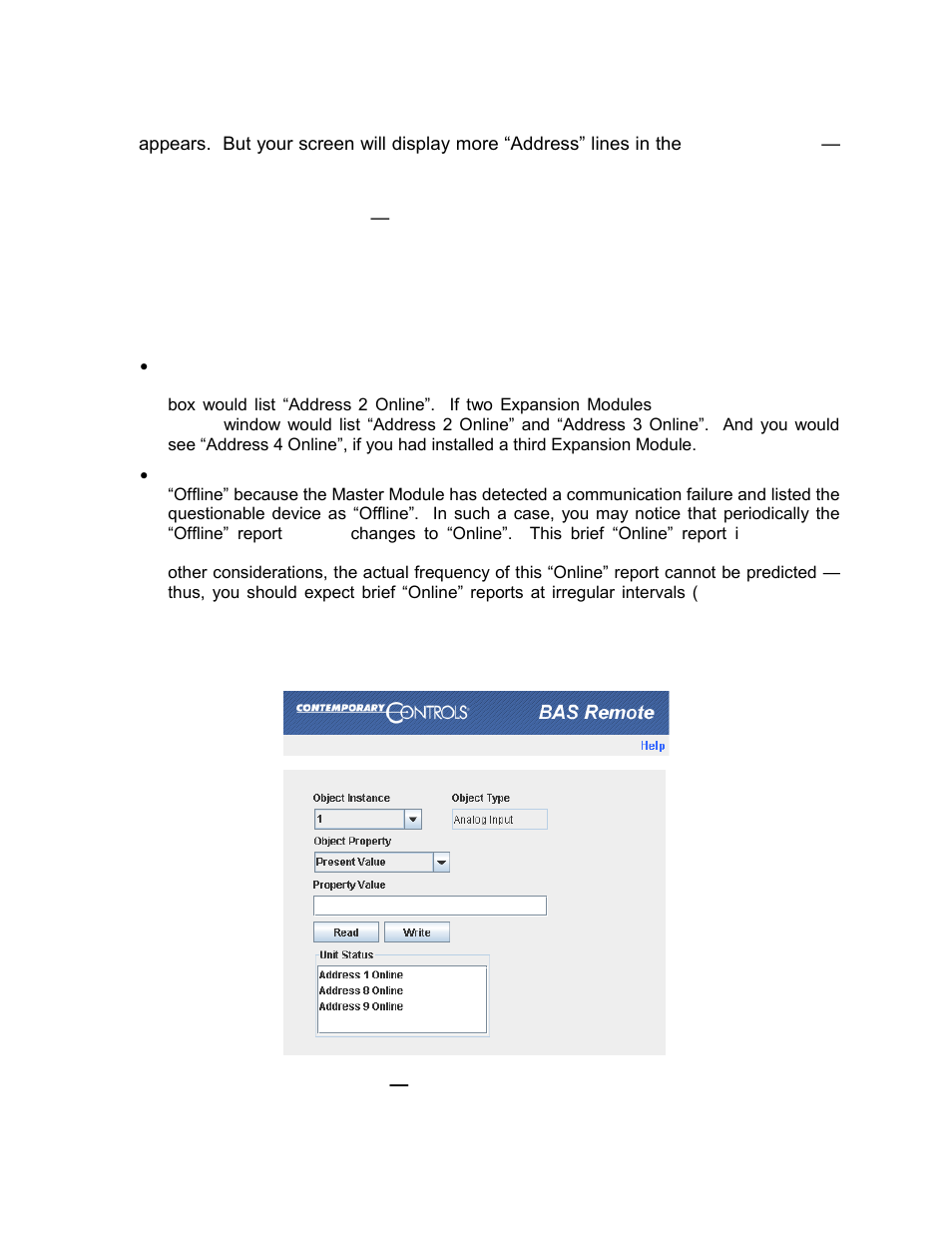 4 viewing the mapping status in the bas remote, Viewing the mapping status in the bas remote | Contemporary Control Systems BASremote User Manual (firmware 3.1.x) User Manual | Page 71 / 78
