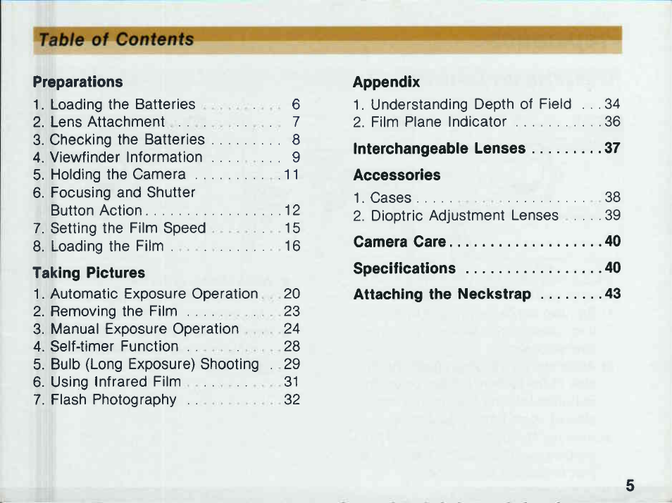 Nomenclature | Canon T 60 User Manual | Page 7 / 85
