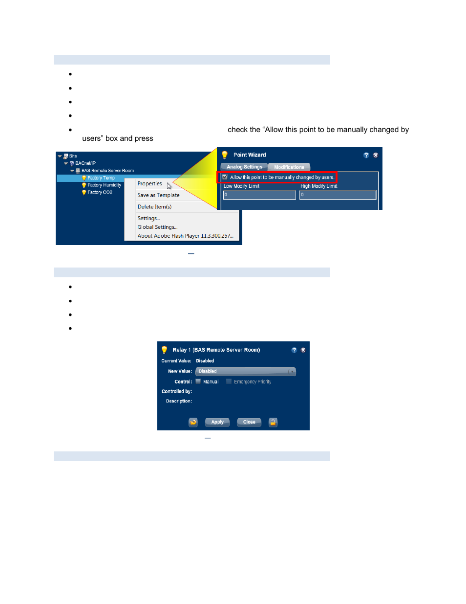 Points to be written, Manually writing/reading points | Contemporary Control Systems BASview User Manual | Page 11 / 81