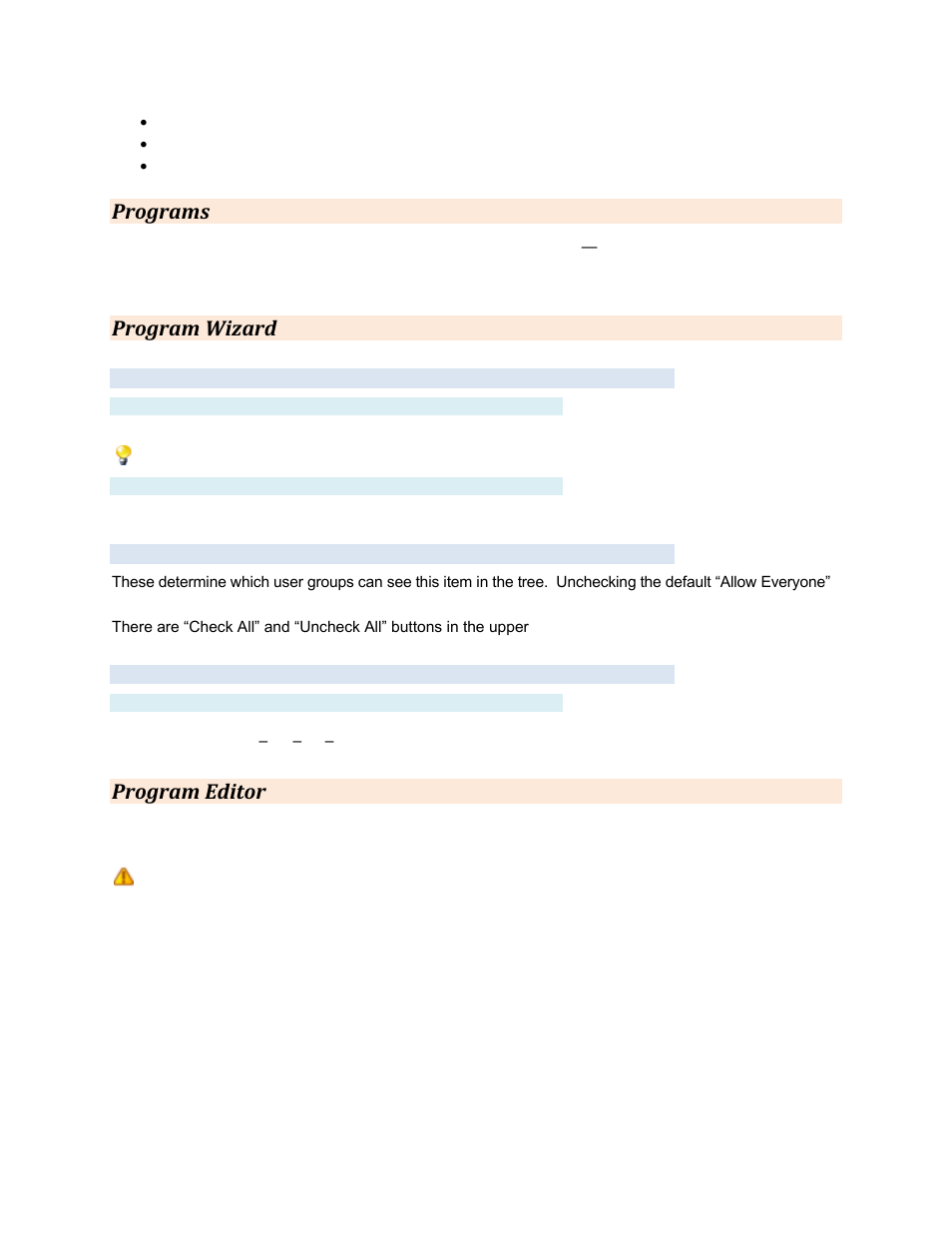Programs, Program wizard, Settings tab | Label, Description, Group settings tab, Advanced tab, Name, Program editor | Contemporary Control Systems BASview User Manual | Page 62 / 81