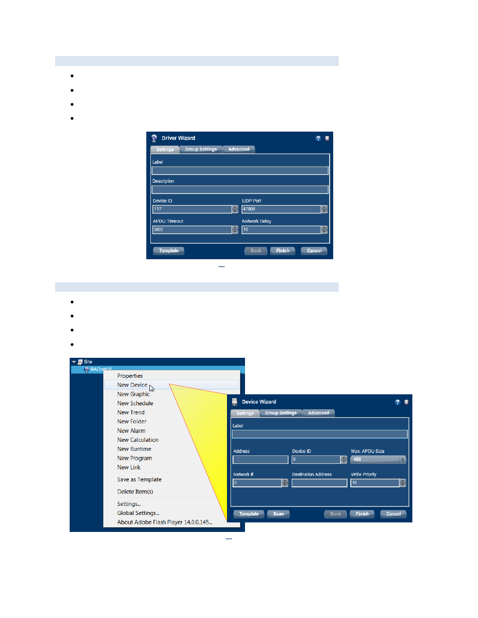 Driver configuration, Add a device to a driver | Contemporary Control Systems BASview User Manual | Page 8 / 81