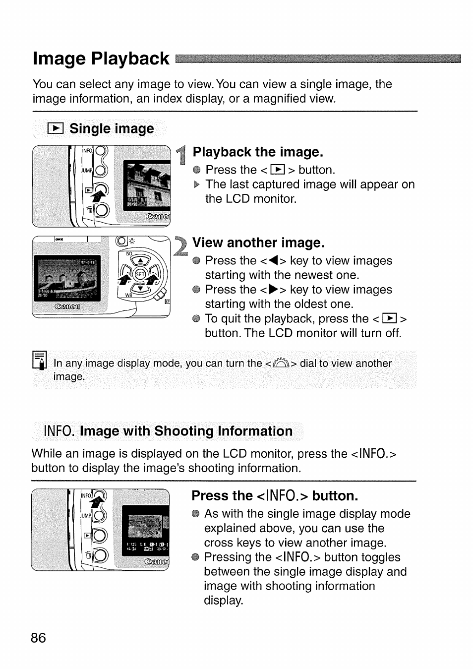 Image playback | Canon EOS 300 D User Manual | Page 88 / 141