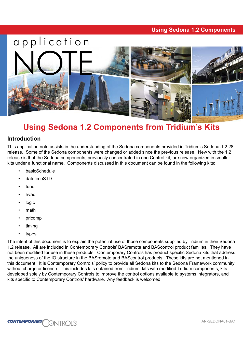 Contemporary Control Systems Sedona User Manual | 27 pages