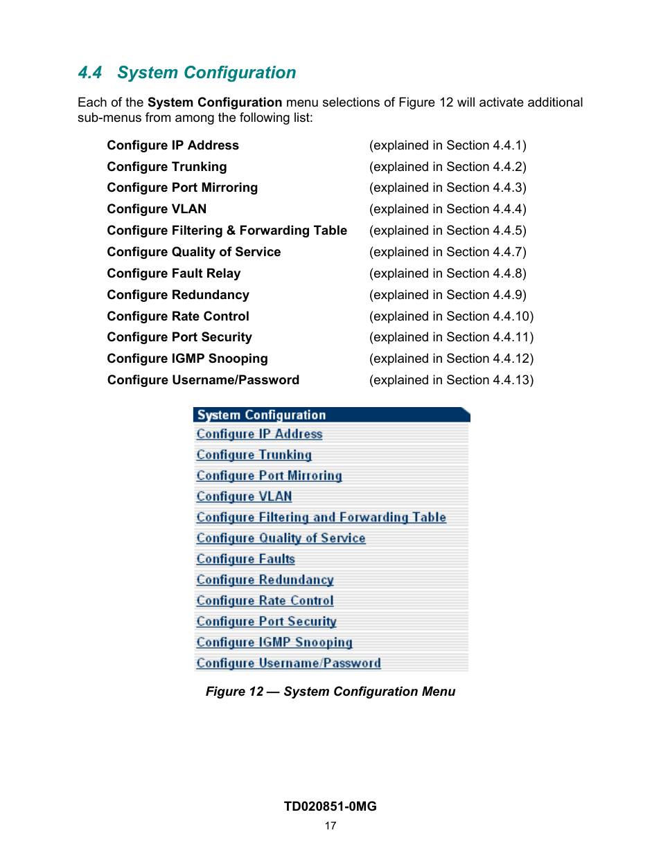 4 system configuration, System configuration, On 4.4) | Contemporary Control Systems Compact Managed Switches Software Manual for Web Browser User Manual | Page 17 / 83