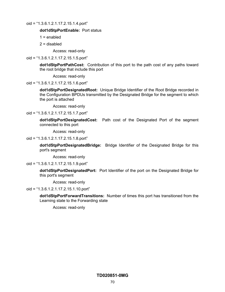 Contemporary Control Systems Compact Managed Switches Software Manual for Web Browser User Manual | Page 70 / 83