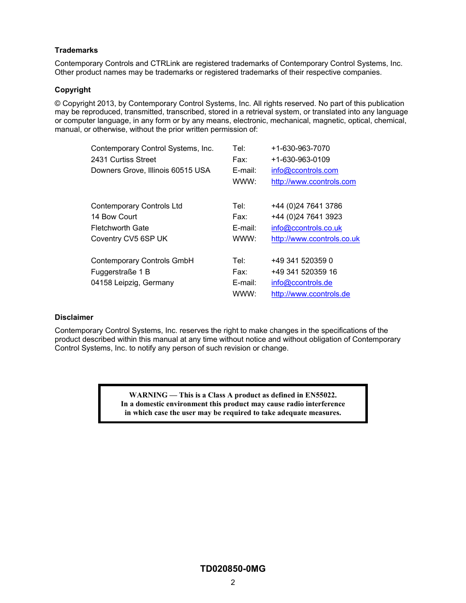 Contemporary Control Systems Compact Managed Switches Software Manual for Console Access User Manual | Page 2 / 80