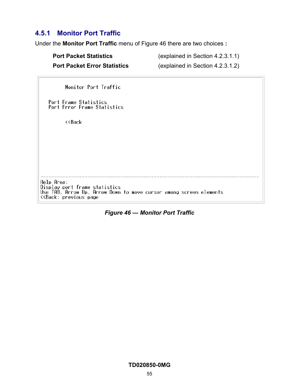 1 monitor port traffic, On 4.2.3.1) | Contemporary Control Systems Compact Managed Switches Software Manual for Console Access User Manual | Page 55 / 80