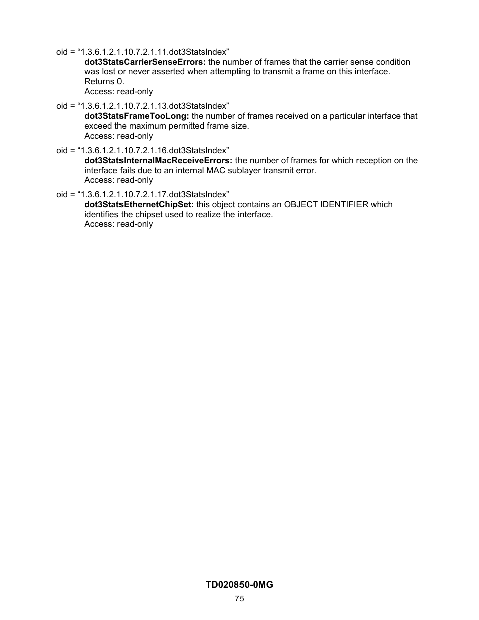 Contemporary Control Systems Compact Managed Switches Software Manual for Console Access User Manual | Page 75 / 80