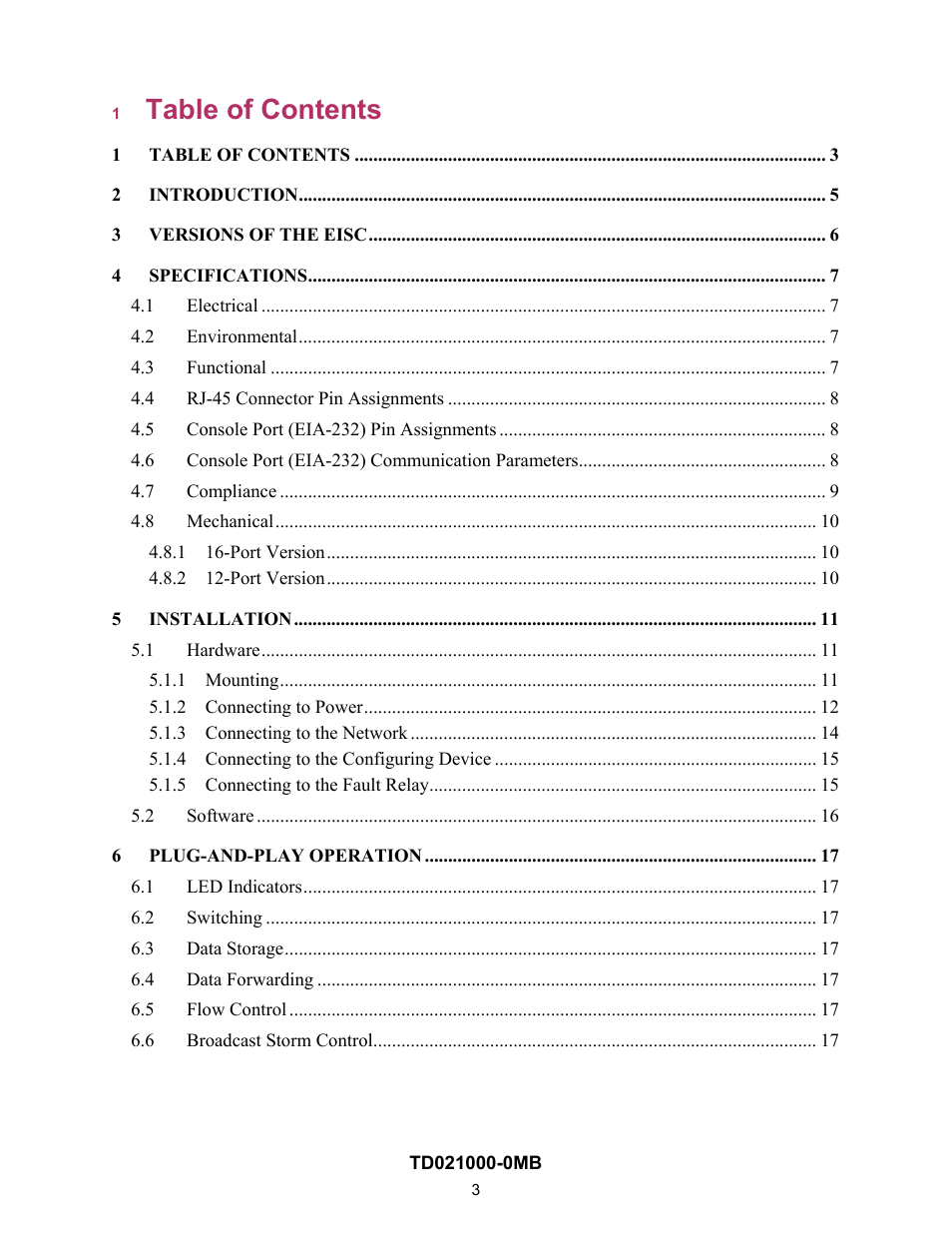 Contemporary Control Systems EISC Configurable Switches User Manual User Manual | Page 3 / 36