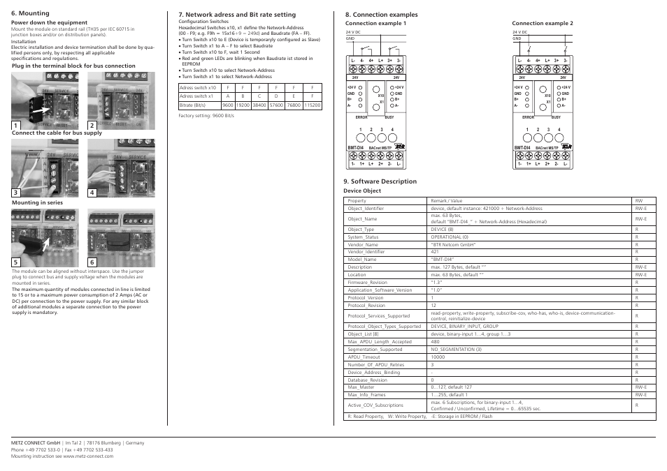 Contemporary Control Systems BACnet Cube I/O BMT-DI4 User Manual | Page 2 / 3