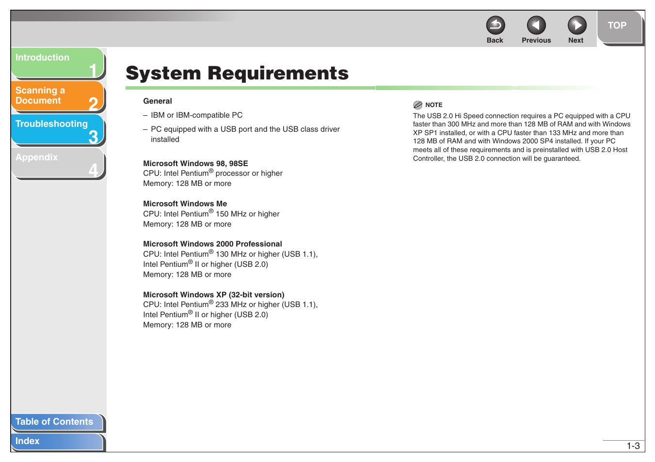 System requirements, System requirements -3, Next | Canon MF6500 User Manual | Page 13 / 80