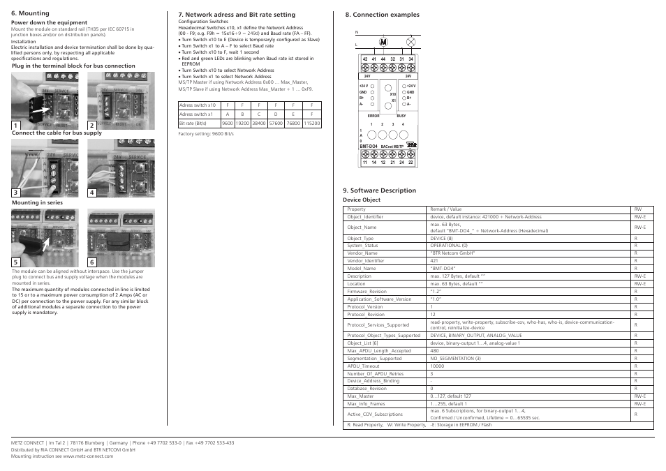 Contemporary Control Systems BACnet Cube I/O BMT-DO4 User Manual | Page 2 / 3