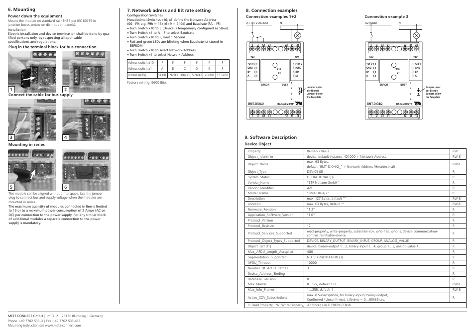 Contemporary Control Systems BACnet Cube I/O BMT-DIO4/2 User Manual | Page 2 / 4