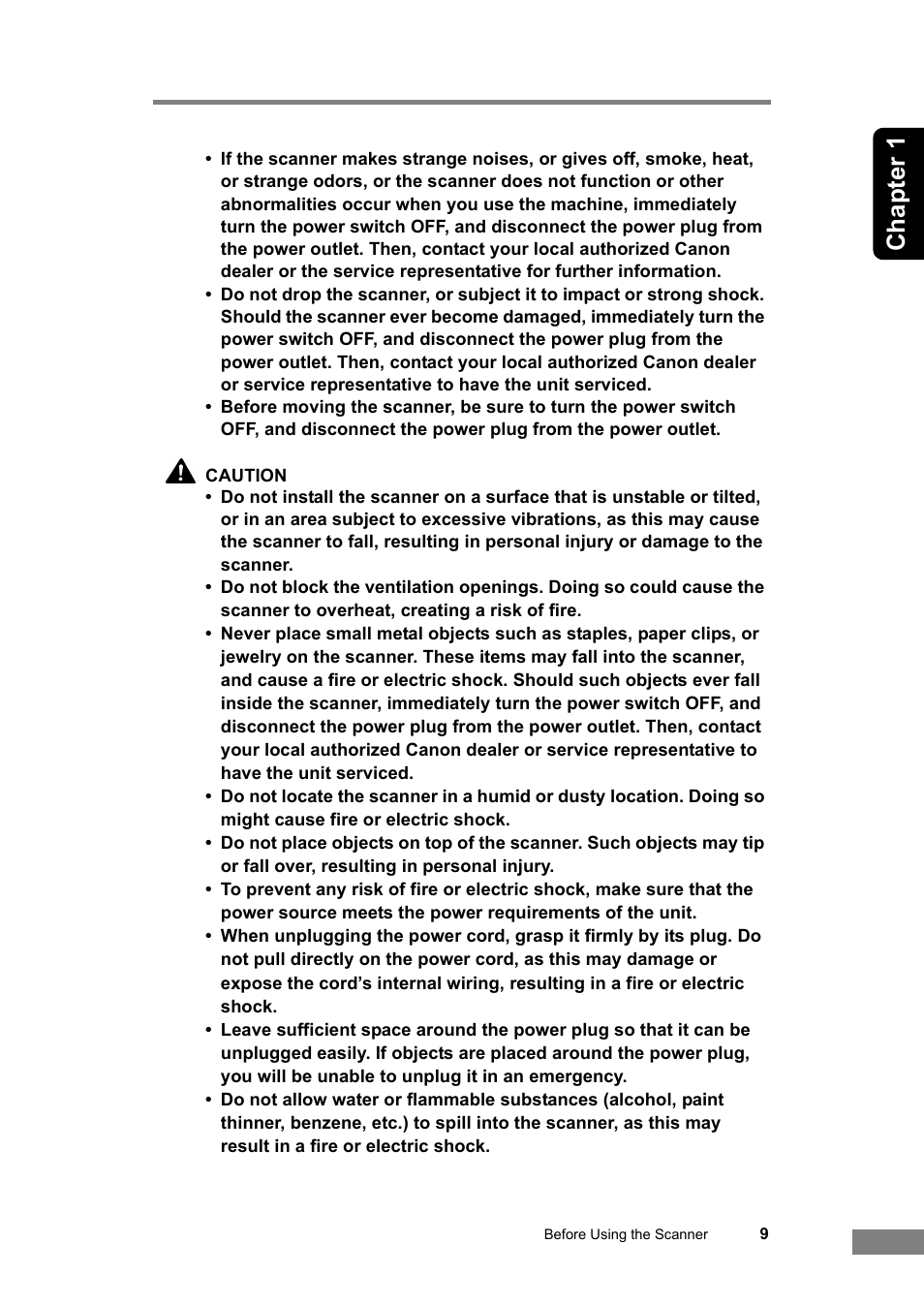 Chapter 1 | Canon DR-2050SP User Manual | Page 15 / 103