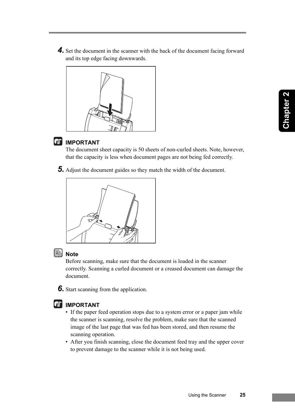 Chapter 2 4 | Canon DR-2050SP User Manual | Page 31 / 103