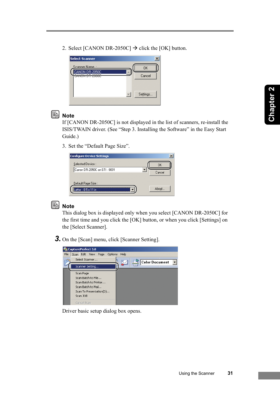 Chapter 2 | Canon DR-2050SP User Manual | Page 37 / 103