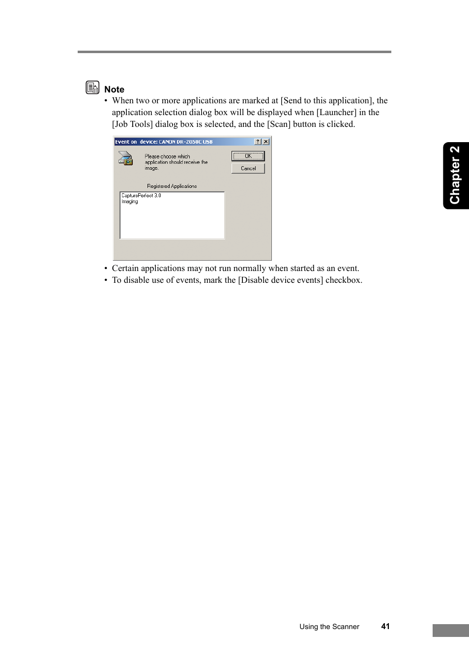 Chapter 2 | Canon DR-2050SP User Manual | Page 47 / 103