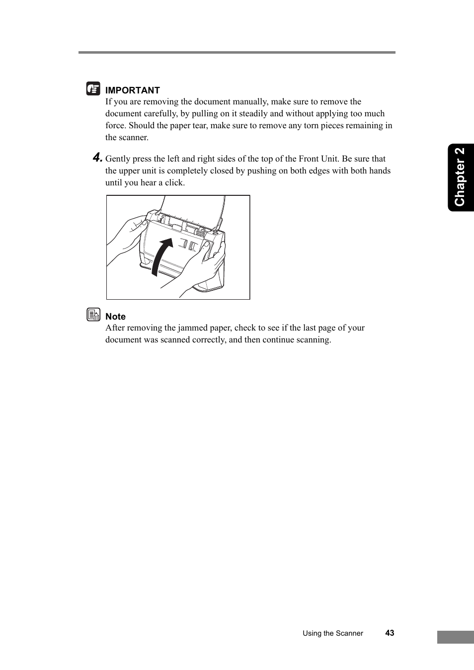 Chapter 2 | Canon DR-2050SP User Manual | Page 49 / 103