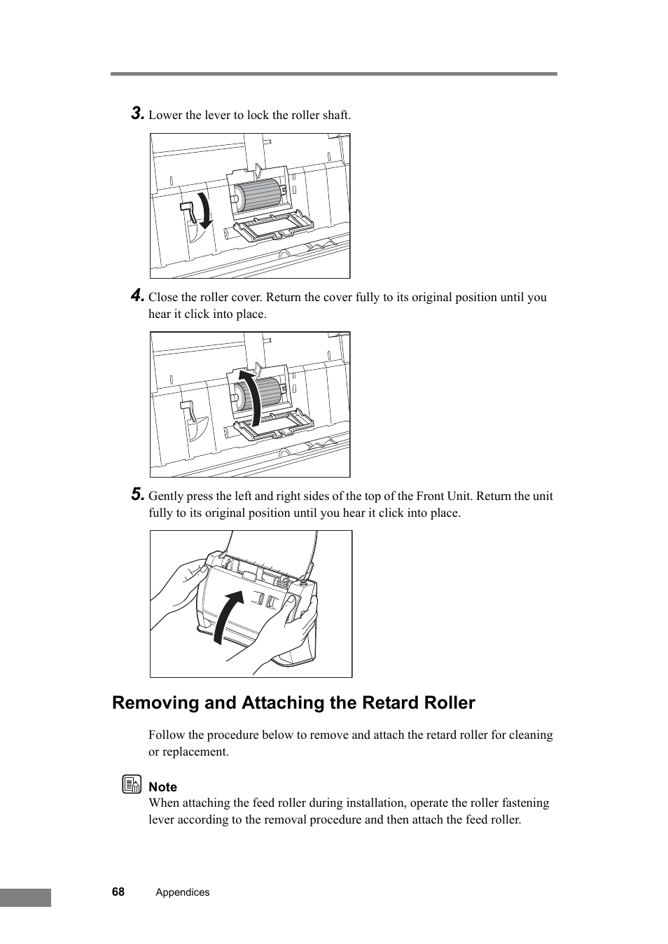 Removing and attaching the retard roller | Canon DR-2050SP User Manual | Page 74 / 103