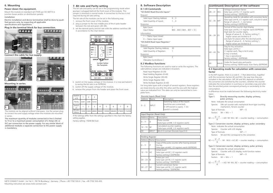 Contemporary Control Systems Modbus Cube I/O MR-SI4 User Manual | Page 2 / 3