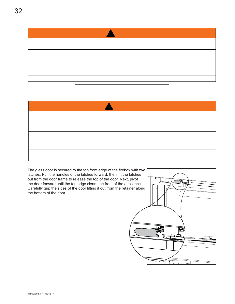Warning, 0 finishing | Continental Fireplaces CLHD45 User Manual | Page 32 / 56