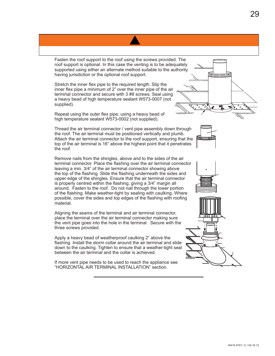 Warning | Continental Fireplaces CDVS600 User Manual | Page 29 / 56