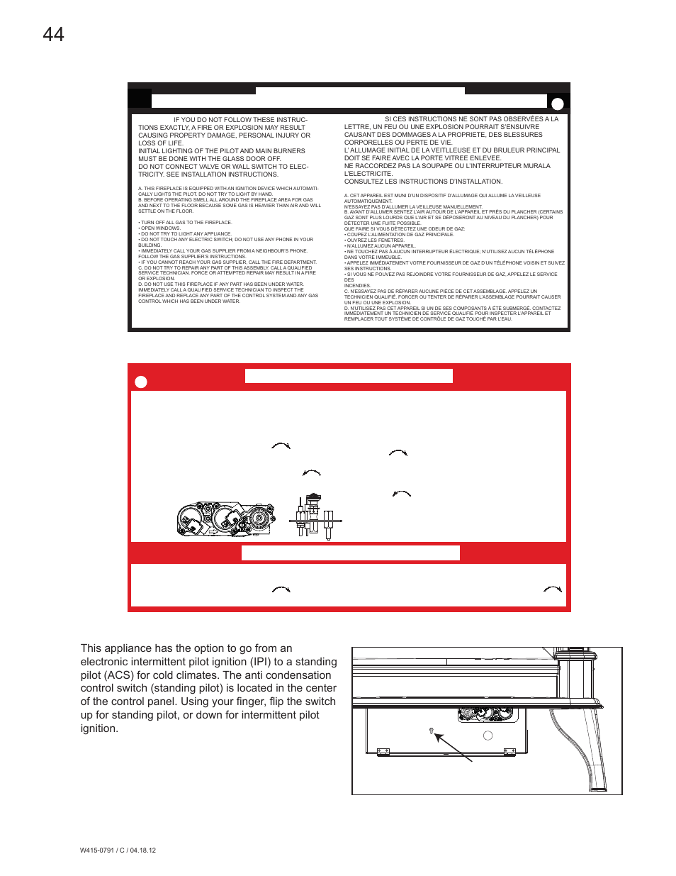 4 anti condensation switch | Continental Fireplaces CDVS600 User Manual | Page 44 / 56