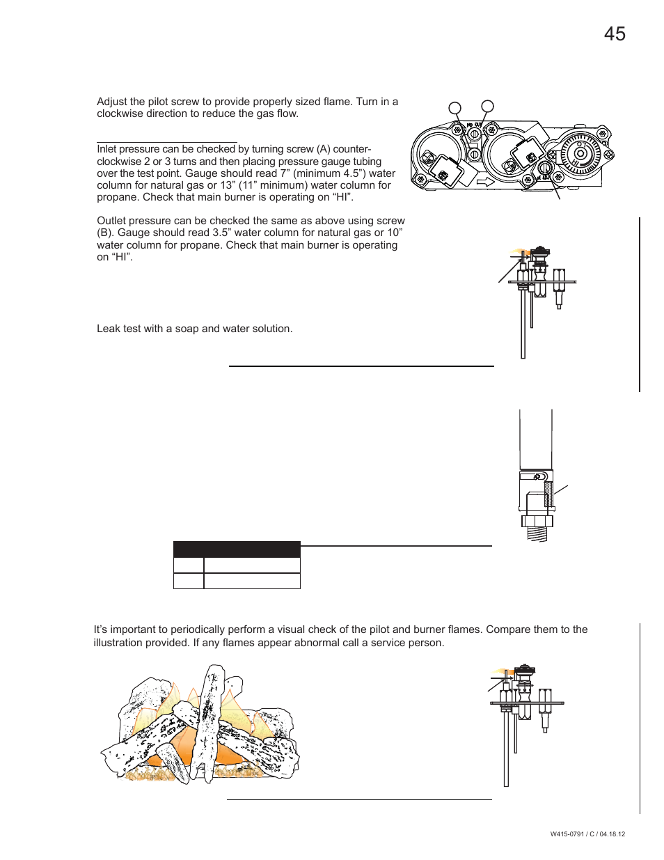 0 adjustment | Continental Fireplaces CDVS600 User Manual | Page 45 / 56