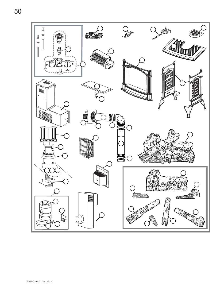 Continental Fireplaces CDVS600 User Manual | Page 50 / 56