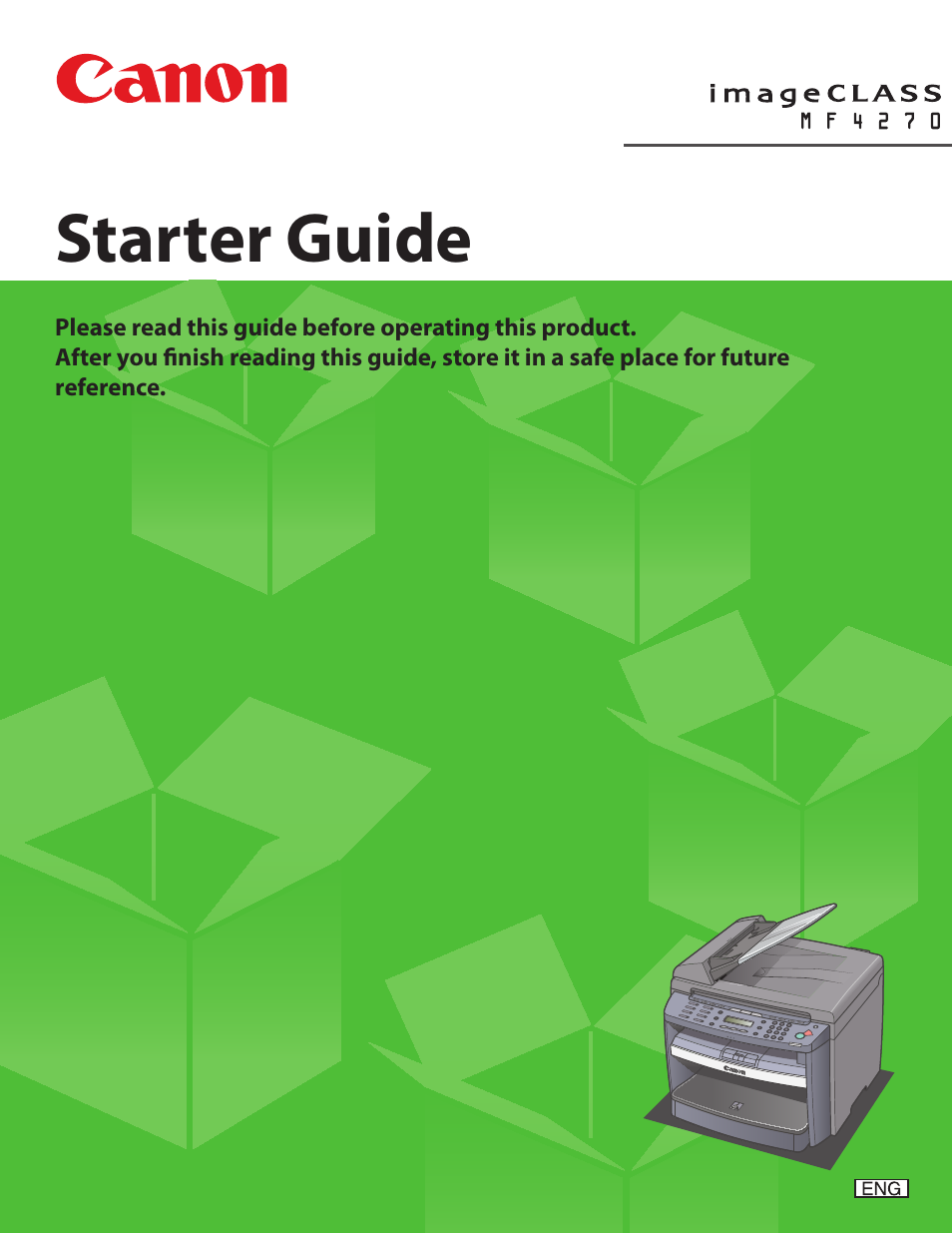 Canon ImageCLASS MF4270 User Manual | 36 pages