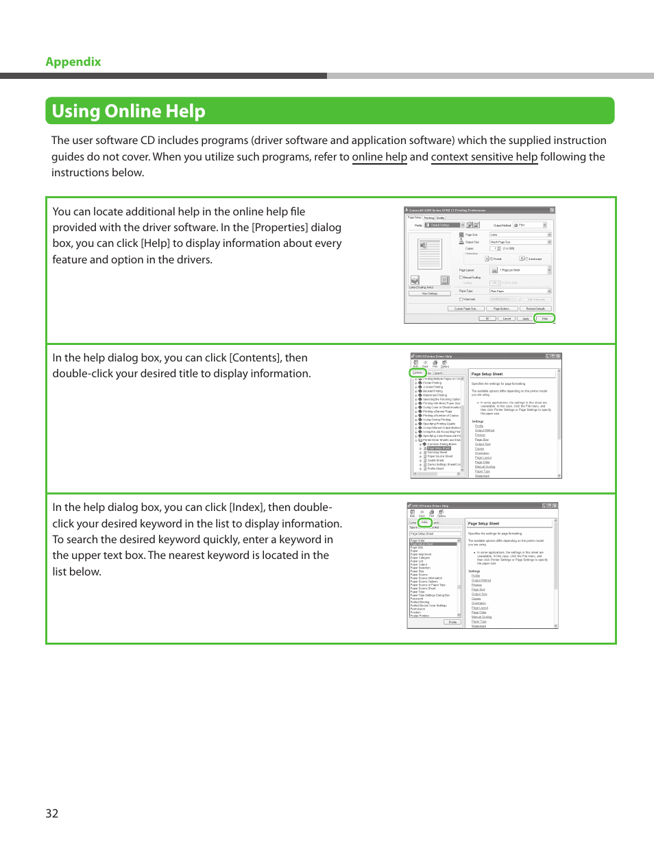 Using online help | Canon ImageCLASS MF4270 User Manual | Page 34 / 36