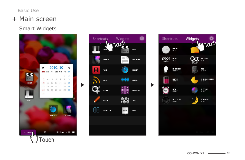 Main screen | COWON X7 User Manual | Page 15 / 44