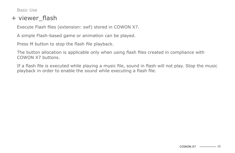 Viewer_flash | COWON X7 User Manual | Page 25 / 44