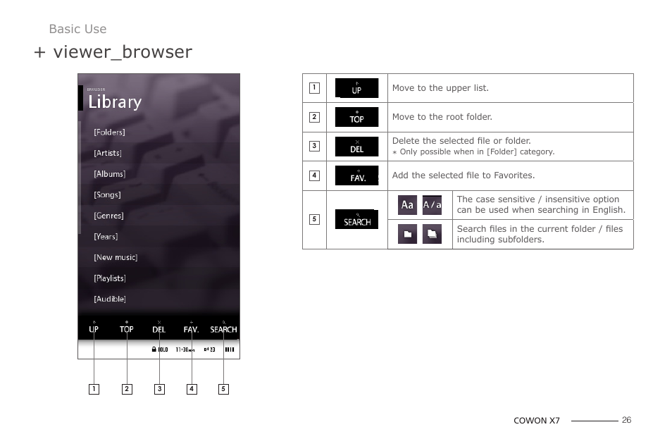Viewer_browser | COWON X7 User Manual | Page 26 / 44