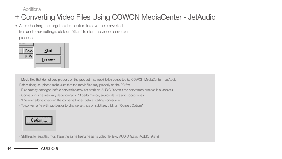 COWON iAUDIO 9 User Manual | Page 44 / 49