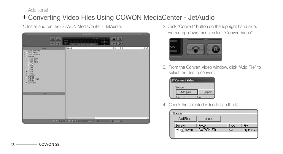 COWON S9 User Manual | Page 38 / 45