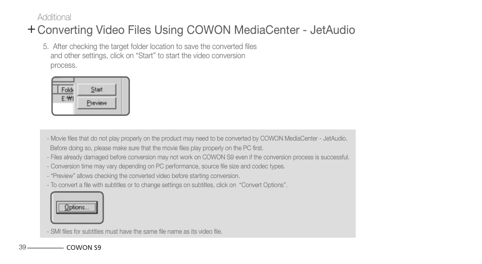 COWON S9 User Manual | Page 39 / 45