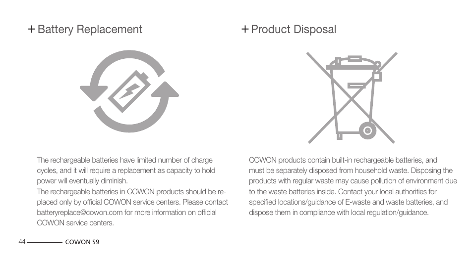 COWON S9 User Manual | Page 44 / 45