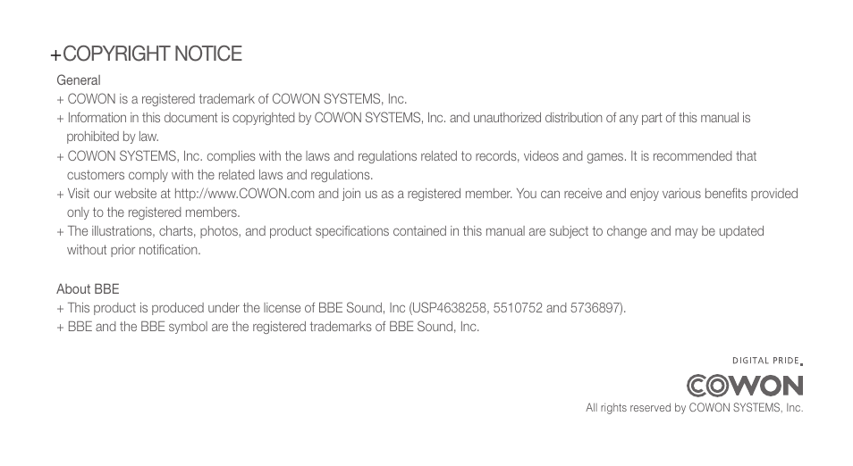 COWON S9 User Manual | Page 5 / 45