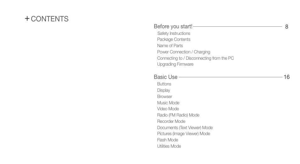 COWON S9 User Manual | Page 6 / 45