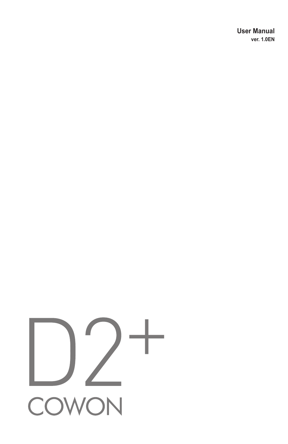 COWON D2 User Manual | 26 pages