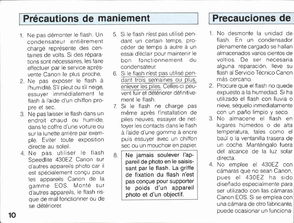 Important | Canon 430 EZ User Manual | Page 10 / 153