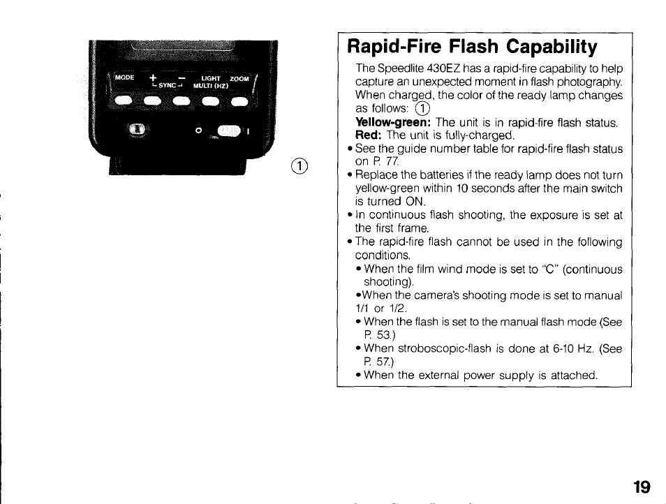 Pilas | Canon 430 EZ User Manual | Page 19 / 153